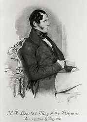 1840年の肖像画の後のベルギー人王レオポルド1世